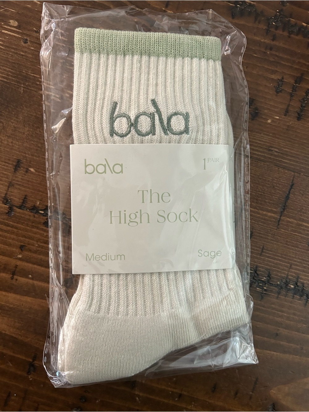 Bala The High Sock in Sage (Size Medium)